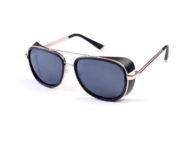 Iron Fashion Man 3 IRON TONY Windscreen Sunglasses for Men and Women Double beam Sunglasses Retro Personality Glasses Iron Fashion Man 3 IRON TONY Windscreen Sunglasses for Men and Women Double beam Sunglasses Retro Personality Glasses